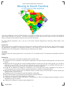 Instructions For Form St-500 5182 - Moving To South Carolina A Tax Guide For New Residents