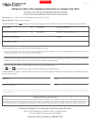 Form It Da - Affidavit Of Non-ohio Residency/domicile - 2014