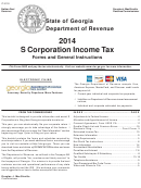 Form It 611s Instructions - S Corporation Income Tax - Georgia Department Of Revenue - 2014