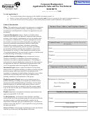 Form Rev 81 1023e - Corporate Headquarters Application For Sales And Use Tax Deferral - Washington Department Of Revenue - 2013