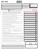 Form Sd 100 - School District Income Tax Return - State Of Ohio - 2004