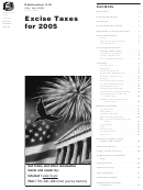 Publication 510 - Excise Taxes For 2005 - Department Of Treasury Printable pdf