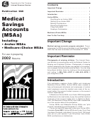 Publication 969 - Medical Sving Accounts(msas) - Deaprtment Of Treasury - 2002