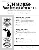 Form 4918 To 4920 - Michigan Flow-through Withholding - 2014