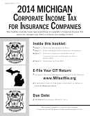 Form 4904 To 4905 - Michigan Corporate Income Tax For Insurance Companies - 2014