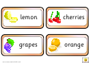 Fruit Cards With Pictures Template Printable pdf