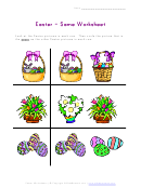 Finding And Circling The Same Picture Easter Worksheet