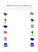 Memorial Day Worksheet - Picture Matching