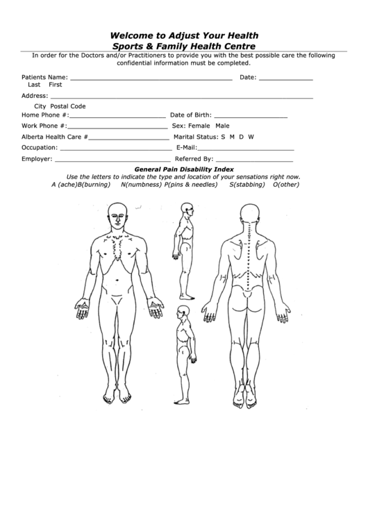 Chiropatic Intake Form