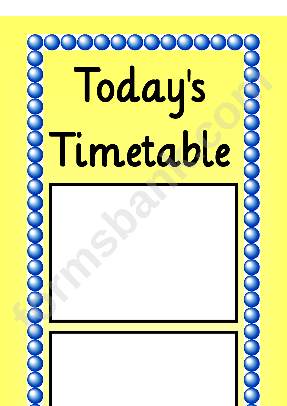 Schedule Template - Today