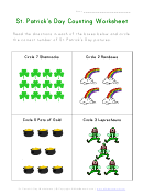 St. Patrick's Day Counting Worksheet