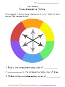 Colors Worksheet - Complementary Colors