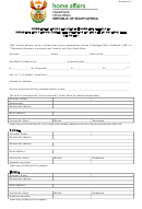 Parental Consent Affidavit Form - Republic Of South Africa