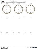 Creating Clocks Worksheet Template With Answer Key