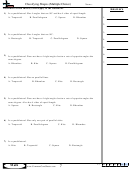 Classifying Shapes (multiple Choice) Worksheet With Answer Key