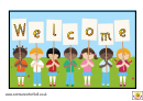 Children With Signs With Letters And Sounds Cards Template