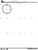 Creating Clocks Worksheet Template With Answer Key