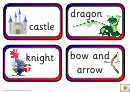 Castle Word Cards Template