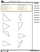 Identifying Types Of Triangles Worksheet Template With Answer Key