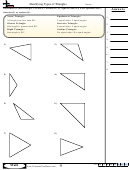 Identifying Types Of Triangles Worksheet Template With Answer Key