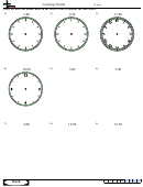 Creating Clocks Worksheet Template With Answer Key Printable pdf