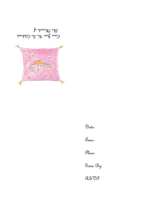 Rsvp Invitation Template - Hanukkah Printable pdf