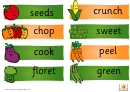 Vegetable Word Cards Template