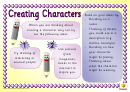 Characters Writing Toolkit Sheet Printable pdf