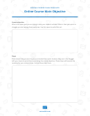Online Course Plan Template