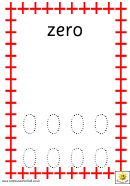 English Style Number Tracing Sheets