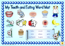 My Teeth And Eating Word Mat Classroom Poster Template