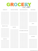 Grocery List Template