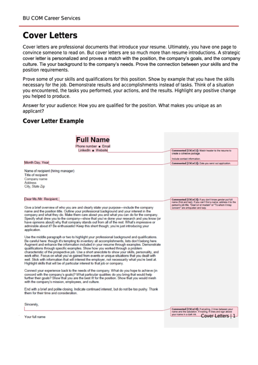 Public Relations Internship Sample Cover Letter Printable pdf