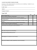 Assisted Living Facility Evaluation Checklist Template