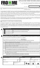 Application Form For Dwellings - Federation Regionale Des Osbl D'habitation