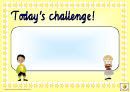 Today's Challenge Poster Template