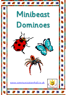 Minibeast Dominoes Template Printable pdf
