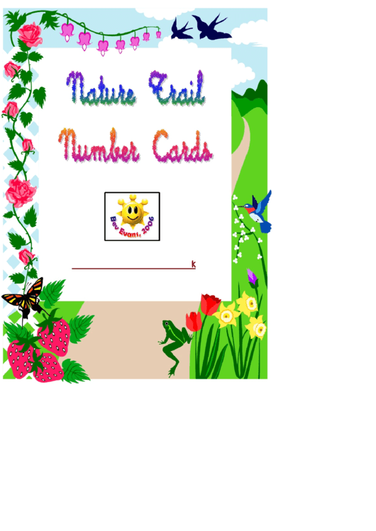 Nature Trail Number Practicing And Tracing Sheets Printable pdf