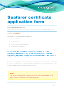 Fillable Seafarer Certificate Application Form Printable pdf