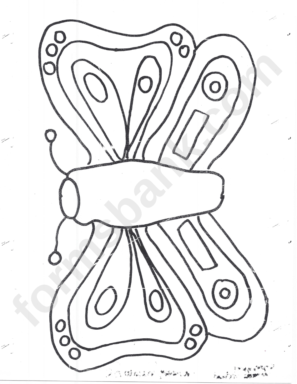 Caterpillar Into Butterfly Coloring Sheet
