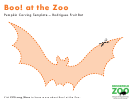 Cut-out Flying Bat Pumpkin Carving Template