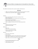 House Sitter's Assignment Completion Checklist Template