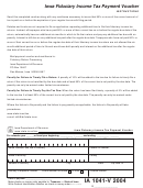 Form Ia 1041-v - Iowa Fiduciary Income Tax Payment Voucher - 2004