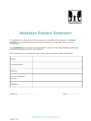 Mediation Position Statement Form