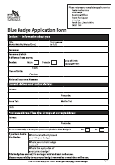 Blue Badge Application Form - Customer Services Blue Badge