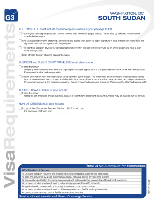 Fillable Form 5a - Visa Requirements South Sudan Visa Application Form Printable pdf