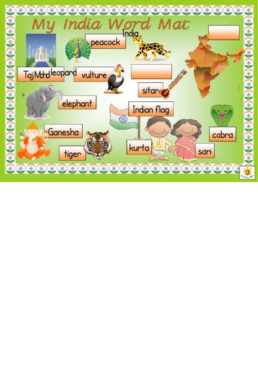 My India Word Mat