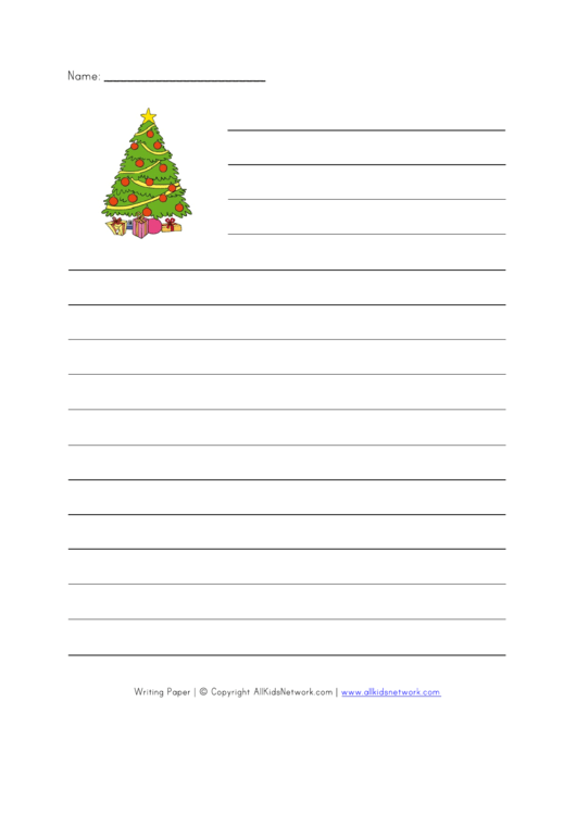 Christmas Writing Paper Printable pdf