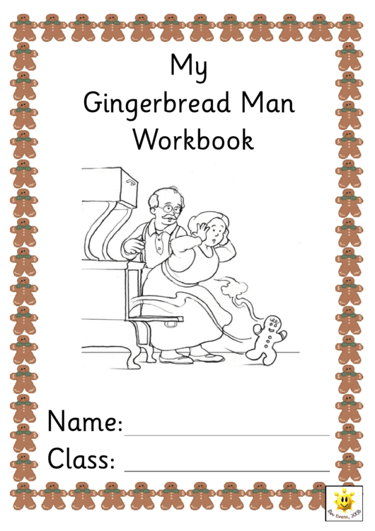 My Gingerbread Man Workbook Activity Sheet Printable pdf