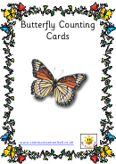 Butterfly Style Number Flash Card Template Printable pdf